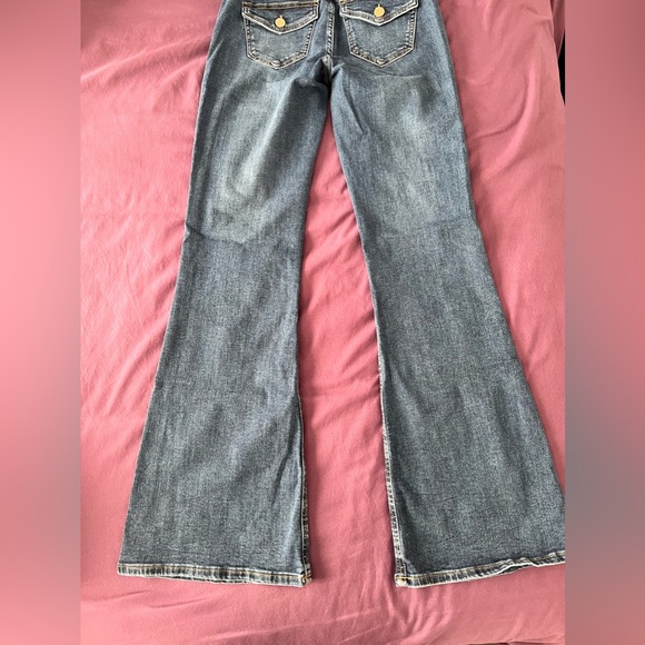 Navy bleu low rise flare jeans - Picture 4 of 7